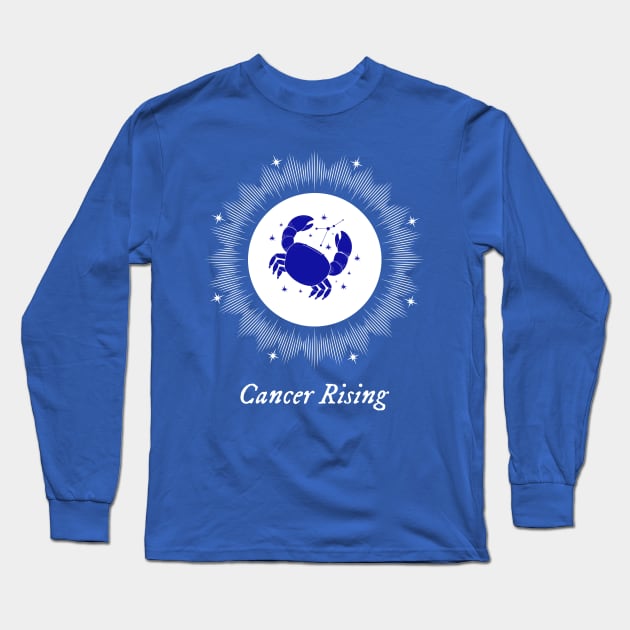 Cancer Rising Astrology Chart Zodiac Sign Ascendant Long Sleeve T-Shirt by Witchy Ways